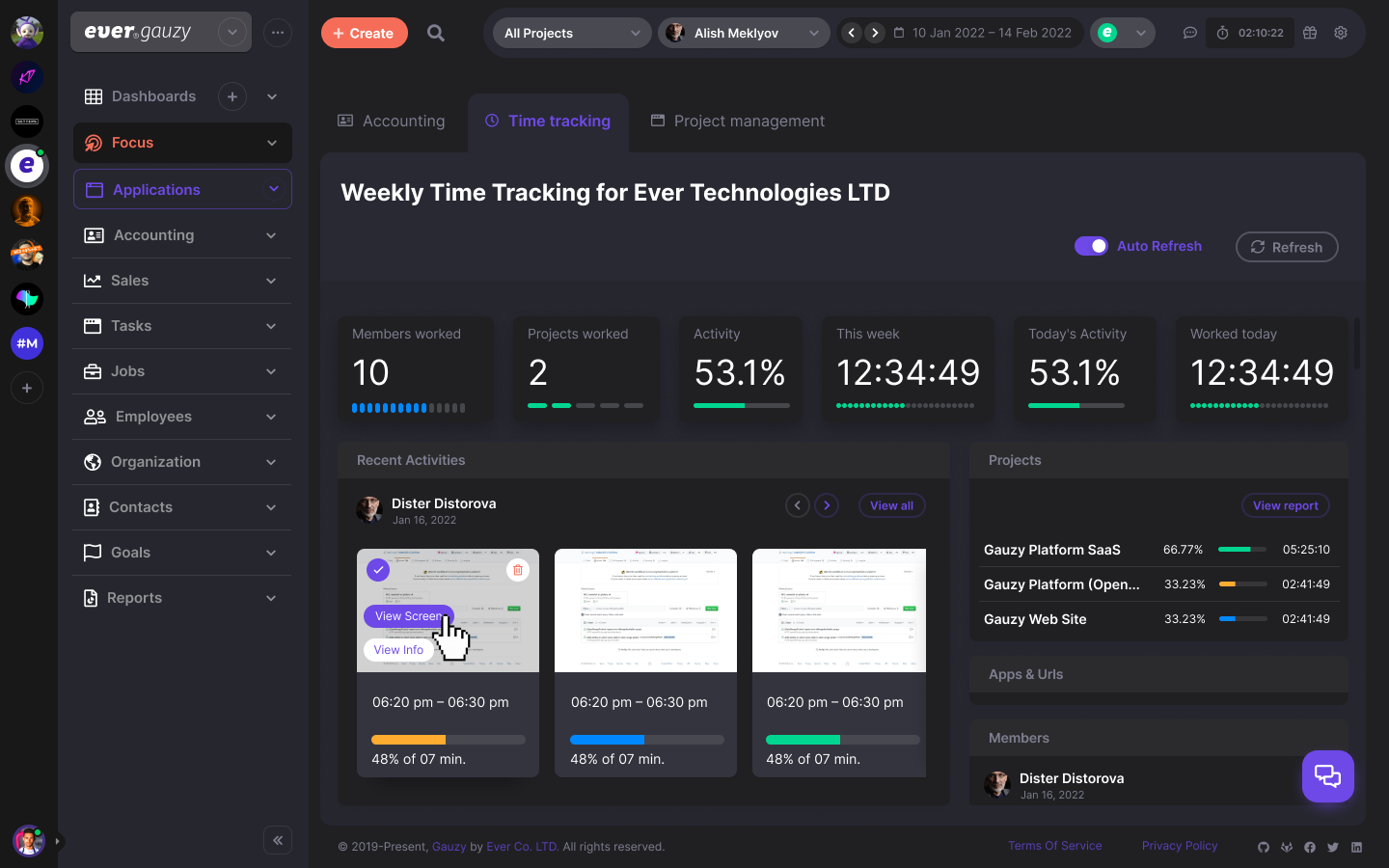 Gauzy | Open Business Management Platform ERP - CRM - HRM - ATS - PM