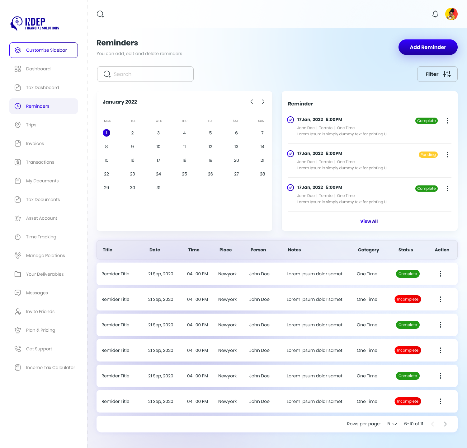 INDep- Financial Solutions & Taxation Management Platform - Image 4
