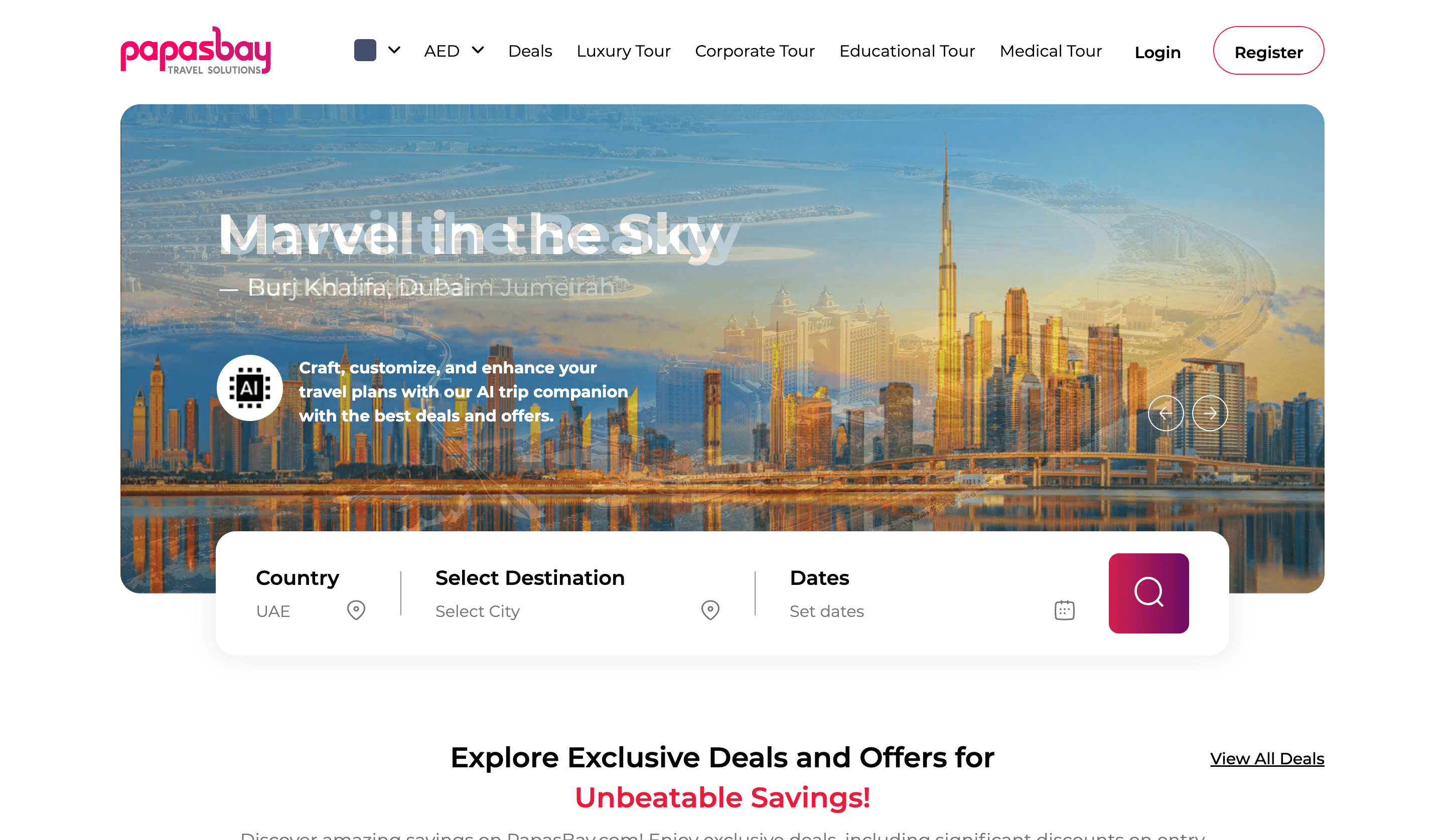 Papasbay - Coupons, Ticket Selling, and Trip Planning Platform